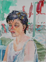 Ulla 02, Portrait, Pastell